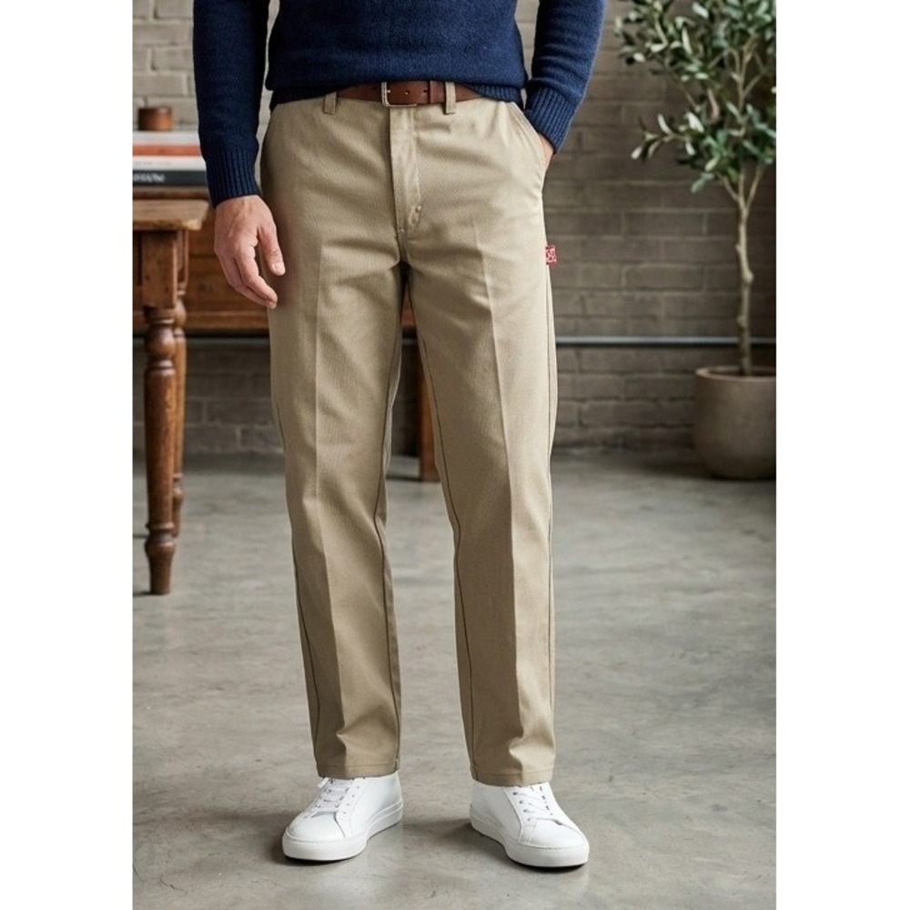 Reed FR Industrial‎ Work Pants Men's 38x28 Tan Straight Leg Cotton Golf Sports